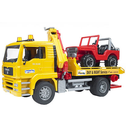 Bruder LKW - MAN TGA Pannenhilfe LKW m. Offroader - 02750