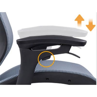 Fauteuil de bureau ASTON - accoudoirs réglables - appui-tête - noir