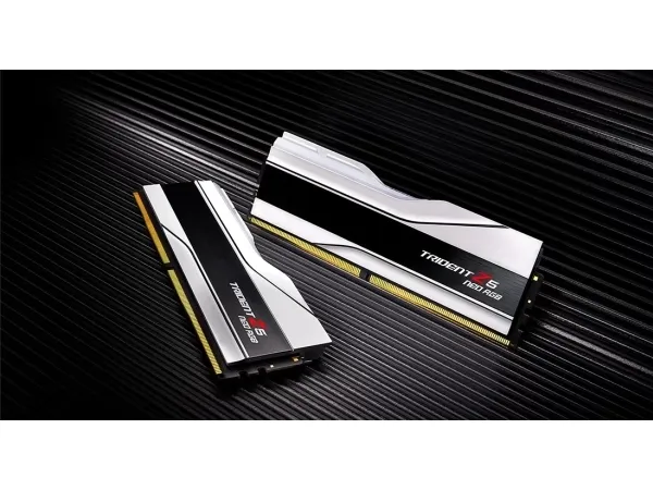 G.Skill Trident Z5 Neo RGB - DDR5 - sæt - 48 GB: 2 x 24 GB - DIMM 288-PIN - 6400 MHz / PC5-51200 - CL32 - 1.35 V - ikke bufferet - on-die ECC - hvid