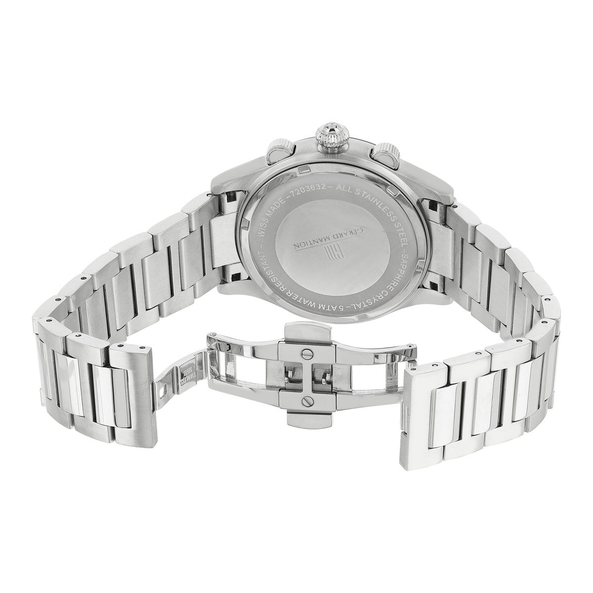 Montre MATY GM chronographe cadran bleu bracelet acier