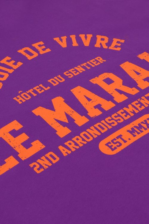 Paars T-shirt Le Marais