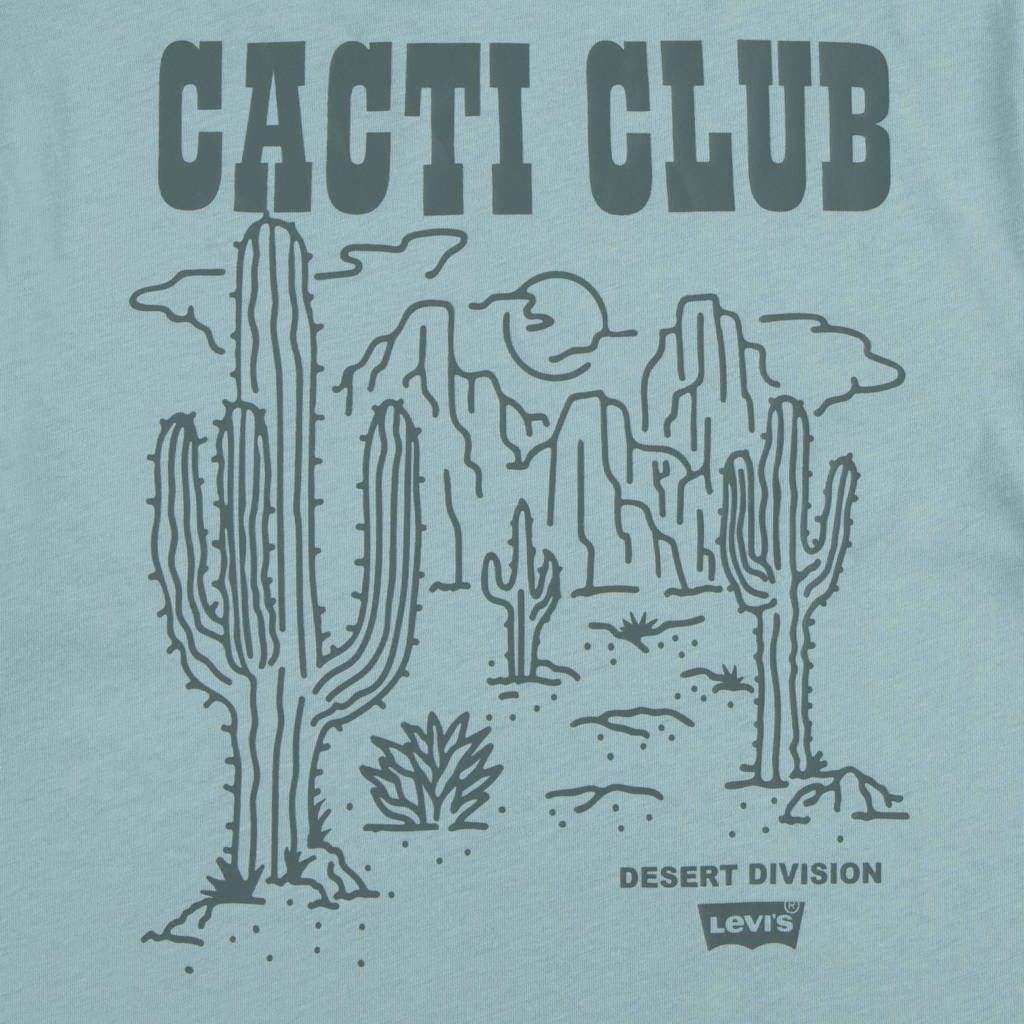T-shirt met backprint blauwgroen