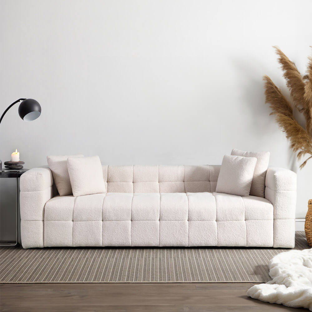 HOME DELUXE 3-zitsbank - Bouclé - Beige