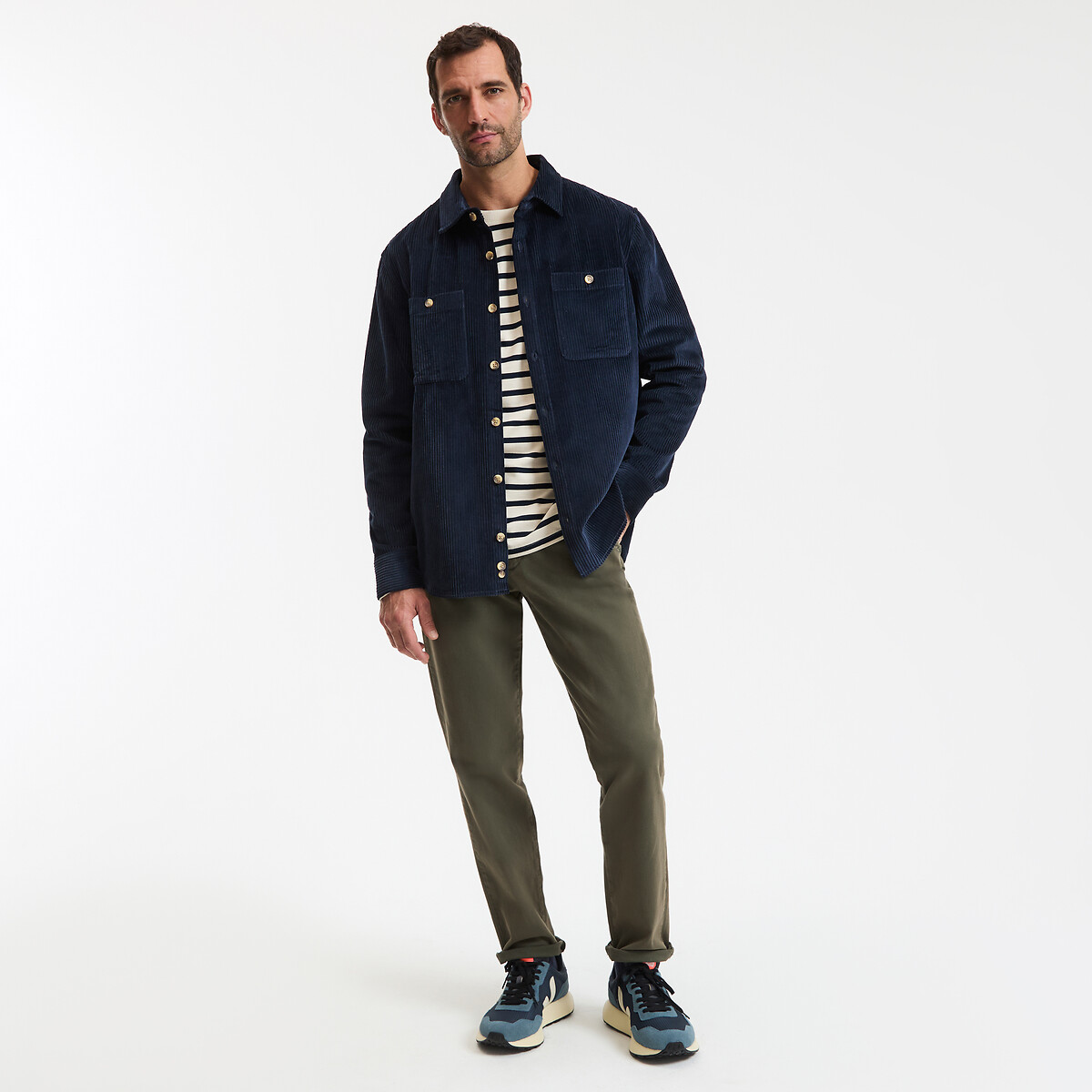 LA REDOUTE COLLECTIONS<br>Camisa reta de veludo