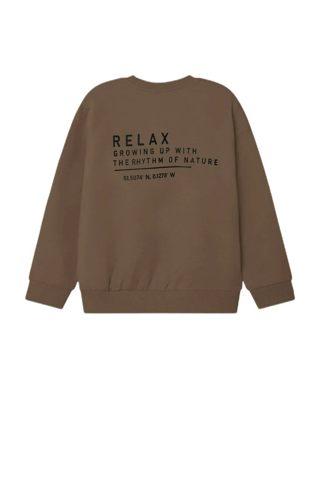 NAME IT sweater NKMNAKRAVE met backprint bruin