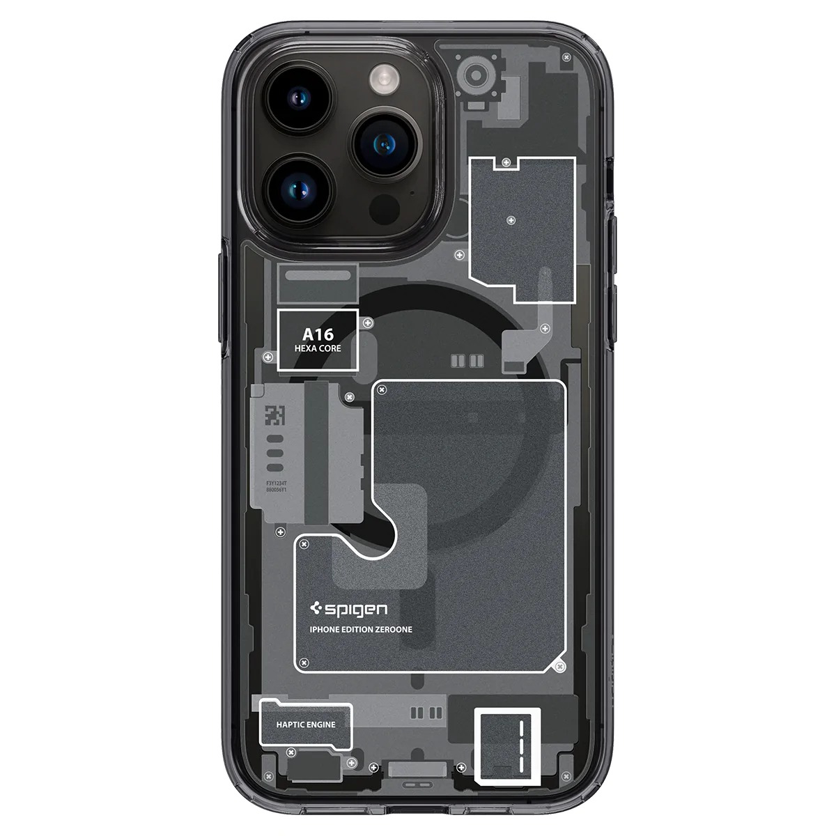 iPhone 14 Pro Max Zero One Ultra Hybrid MagSafe Case Hülle MagFit Series (ACS05539) - Grau/Transparent