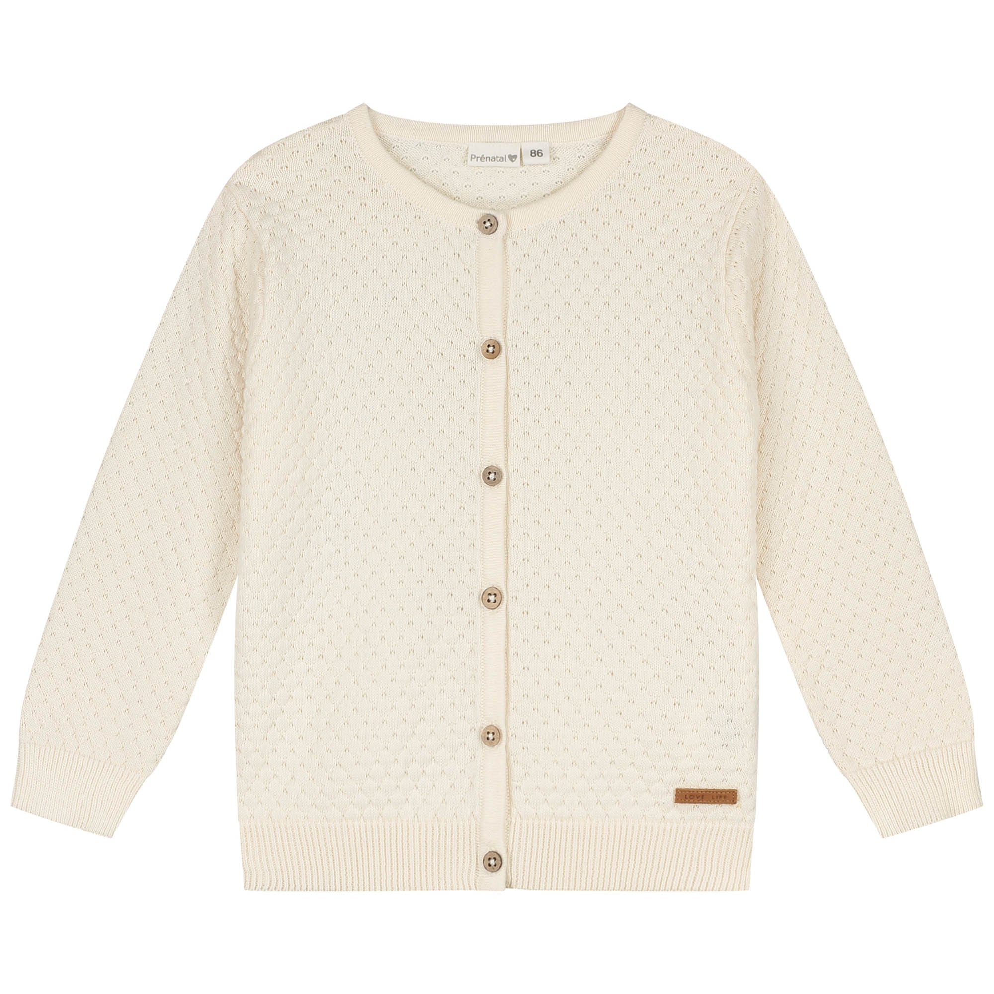 Prénatal baby vest lange mouwen effen wit