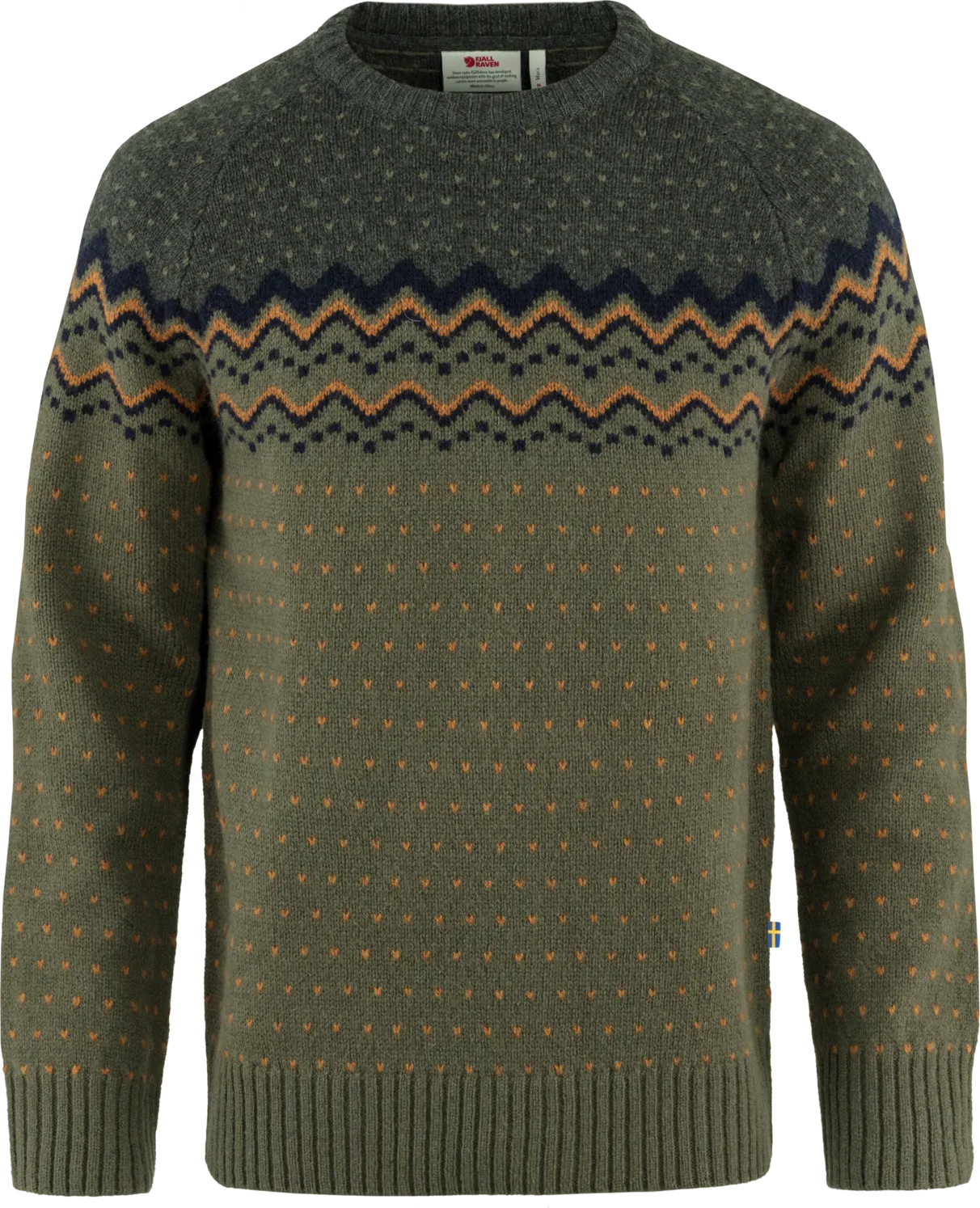 Fjällräven Men's Övik Knit Sweater Laurel Green/Deep Forest