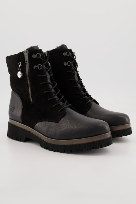 Leder-Boots, Remonte x Elle, Ledermix, Wollfutter, Weite G