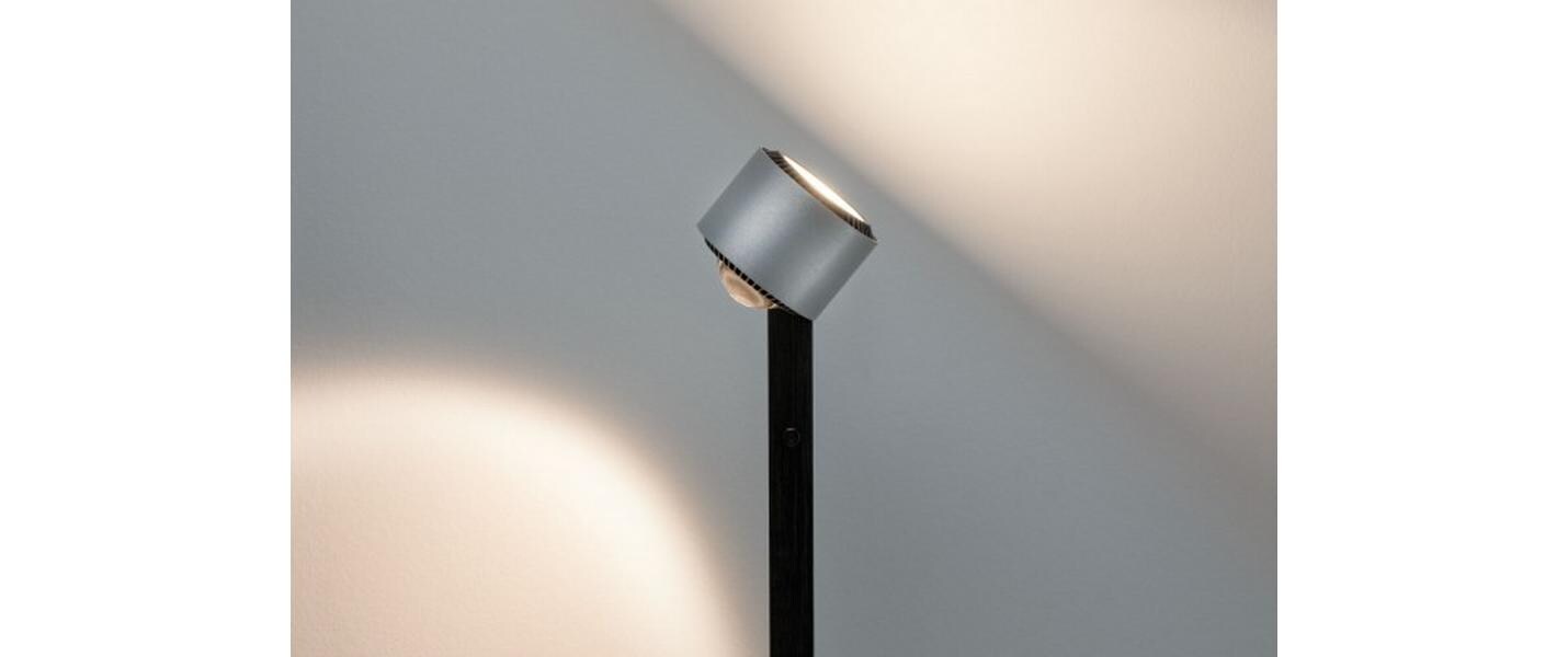 Stehleuchte LED Aldan<br>Höhenverstellbare Stehleuchte aus gebürstetem Aluminium