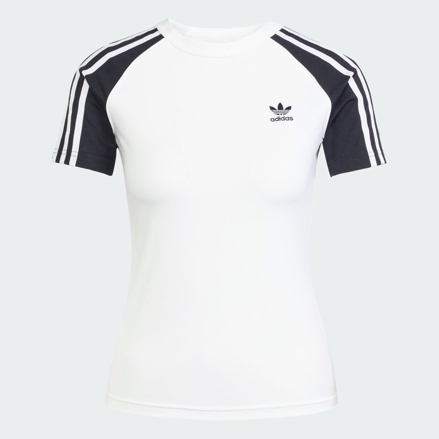Adidas Original T-shirt slim manches raglan 3 bandes Adicolor