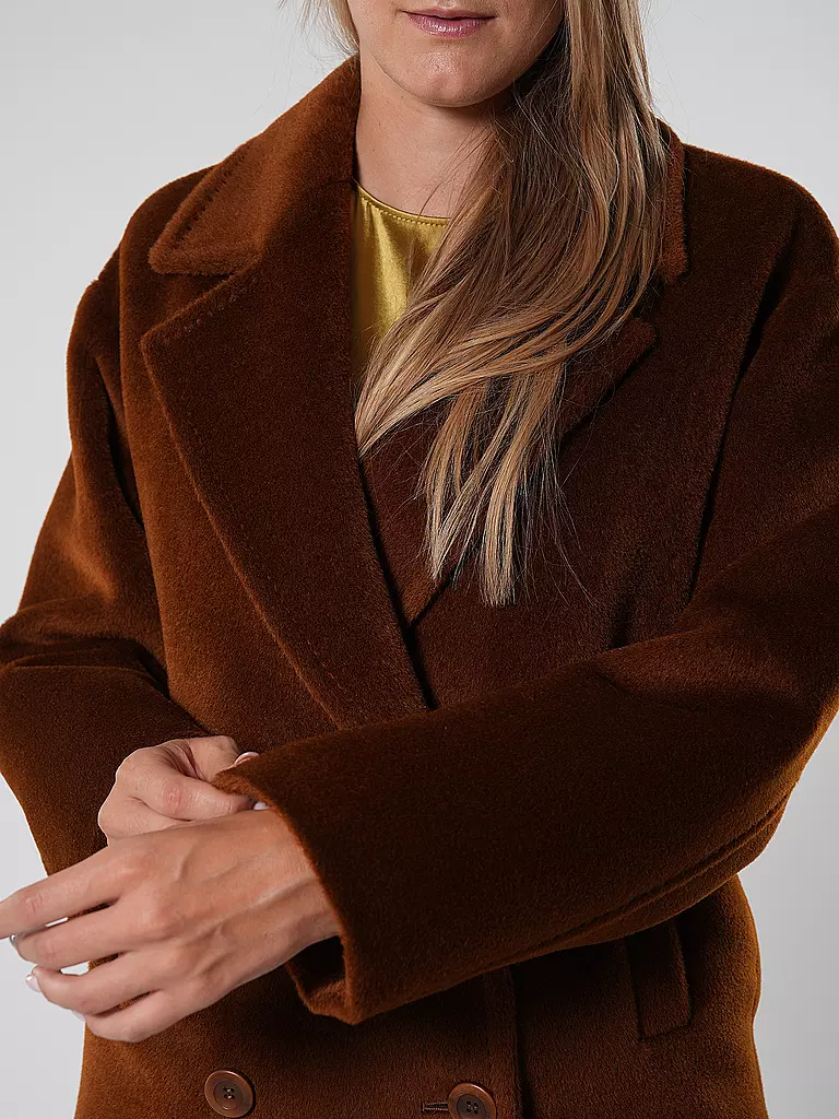 MAX MARA STUDIO Mantel in Felloptik FILOVIA  braun