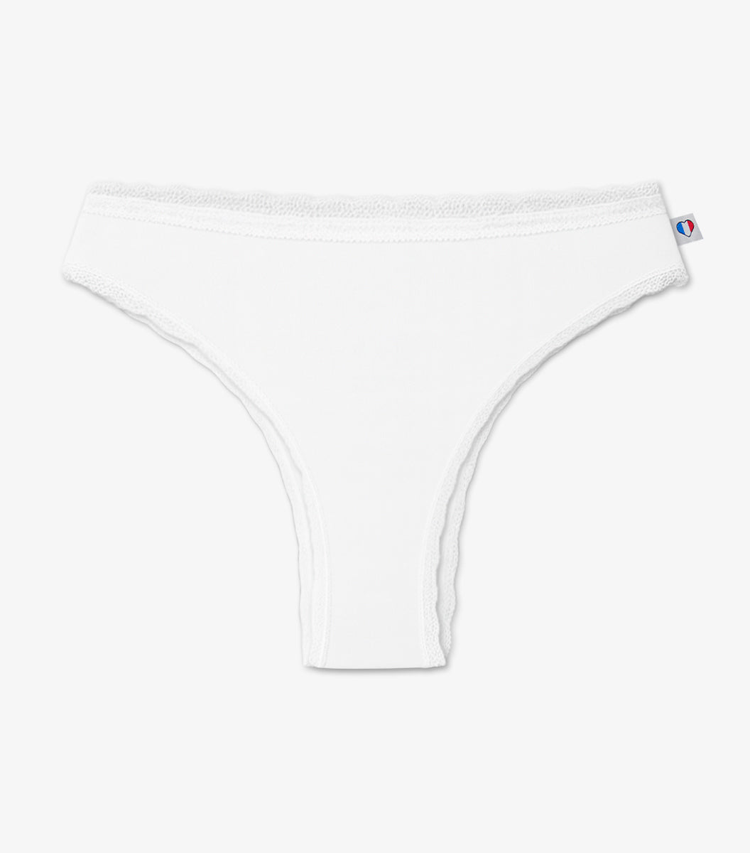 Tanga Femme Dentelle Blanc - Intemporel