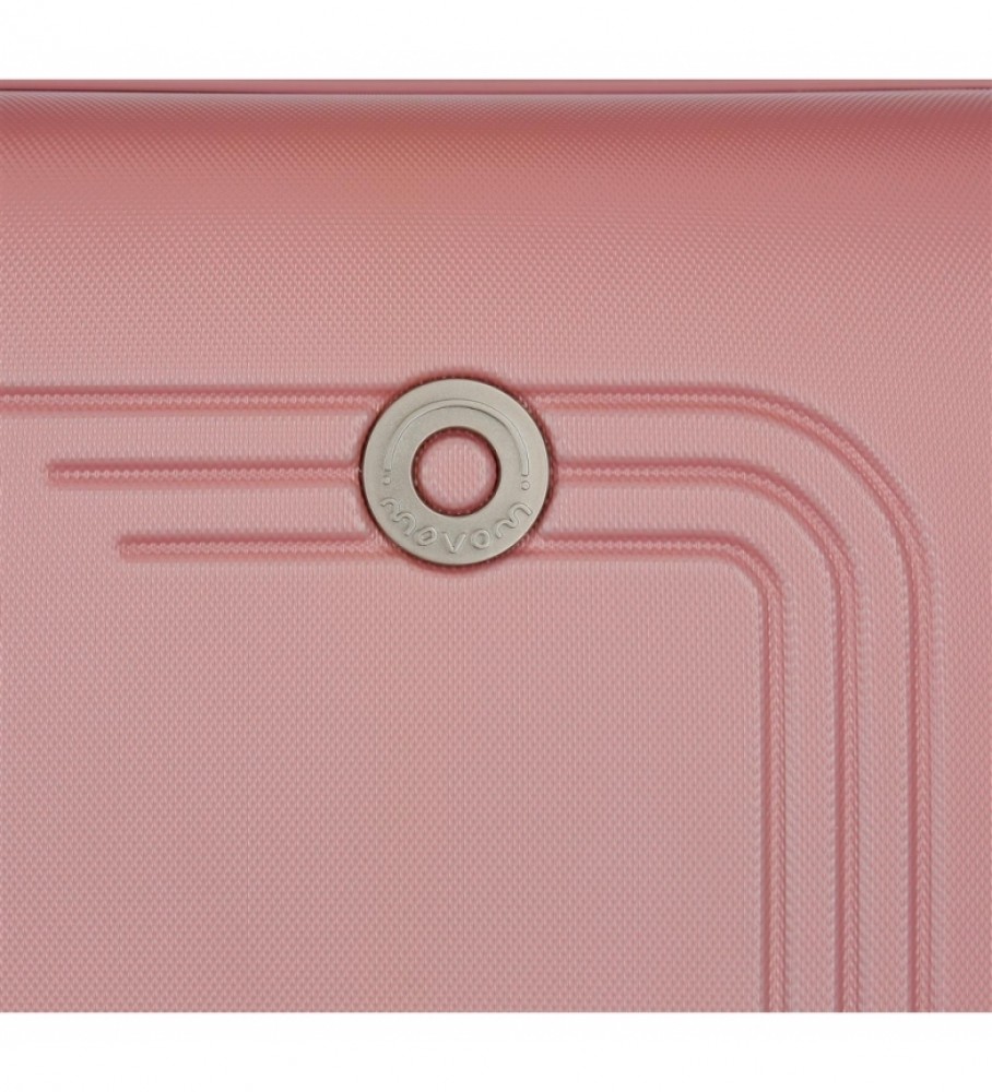 Nécessaire Movom Riga ABS, rosa - 29x21x15cm -