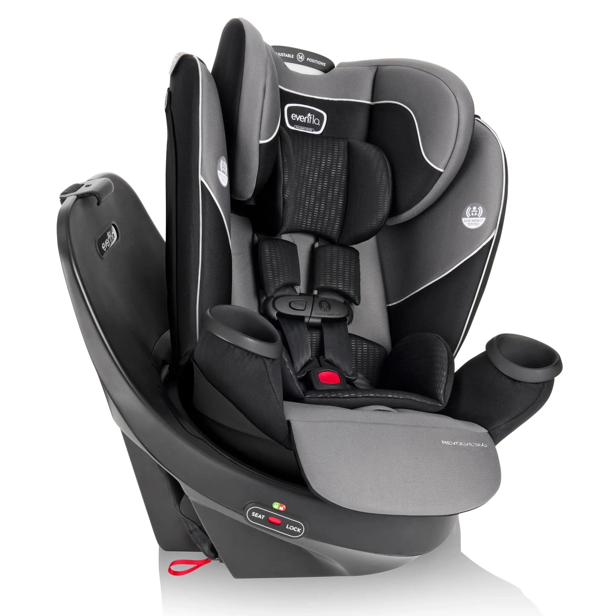 Evenflo Siège d’Auto tout-en-un rotatif Revolve360 - Amherst Gris
