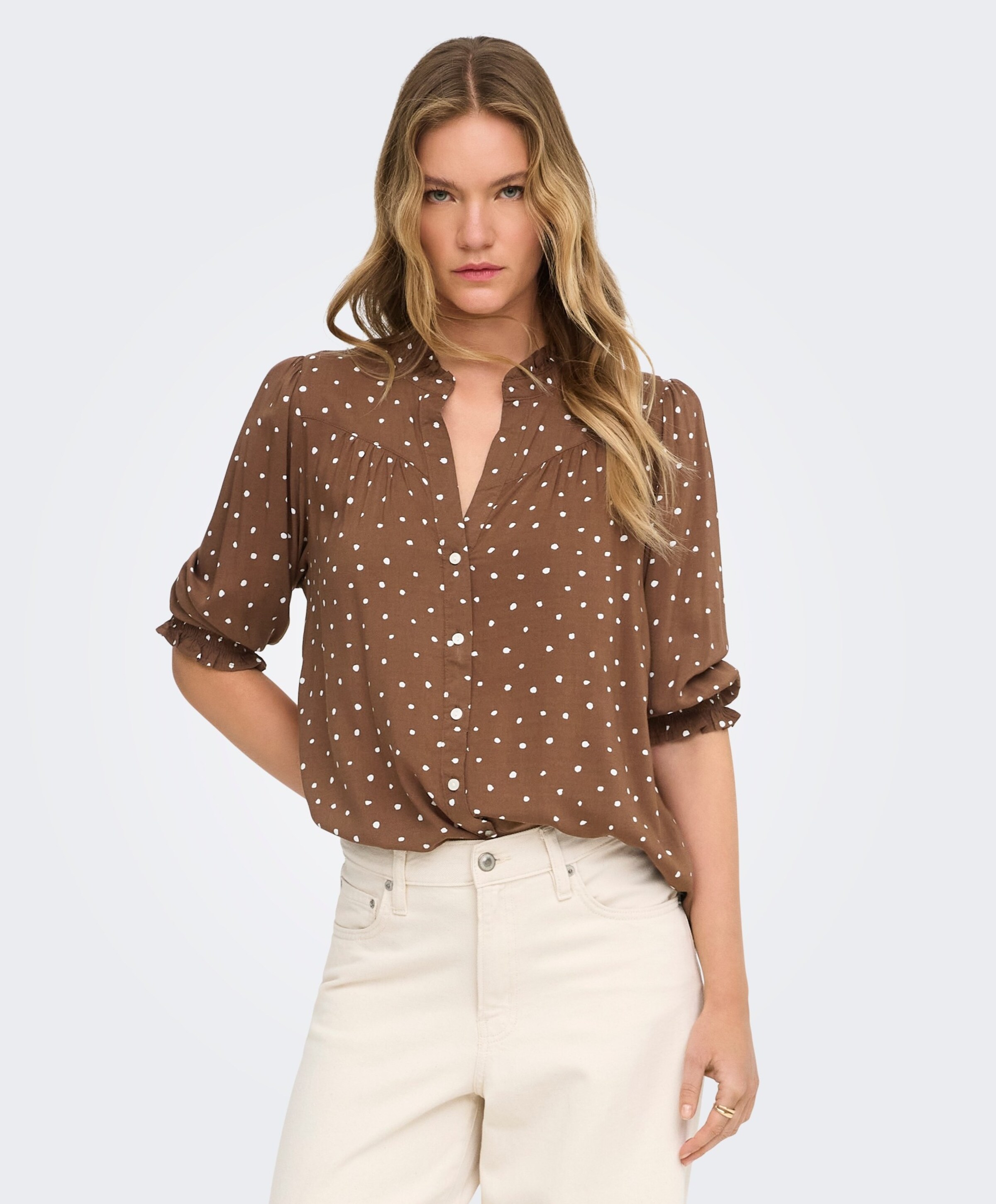 Only Dames blouse bruin