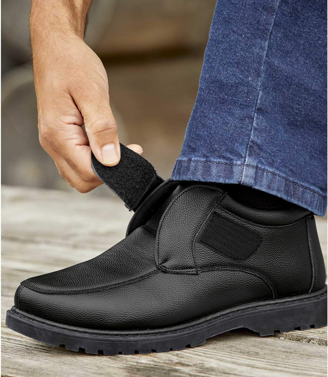 Boots en Cuir Scratchés