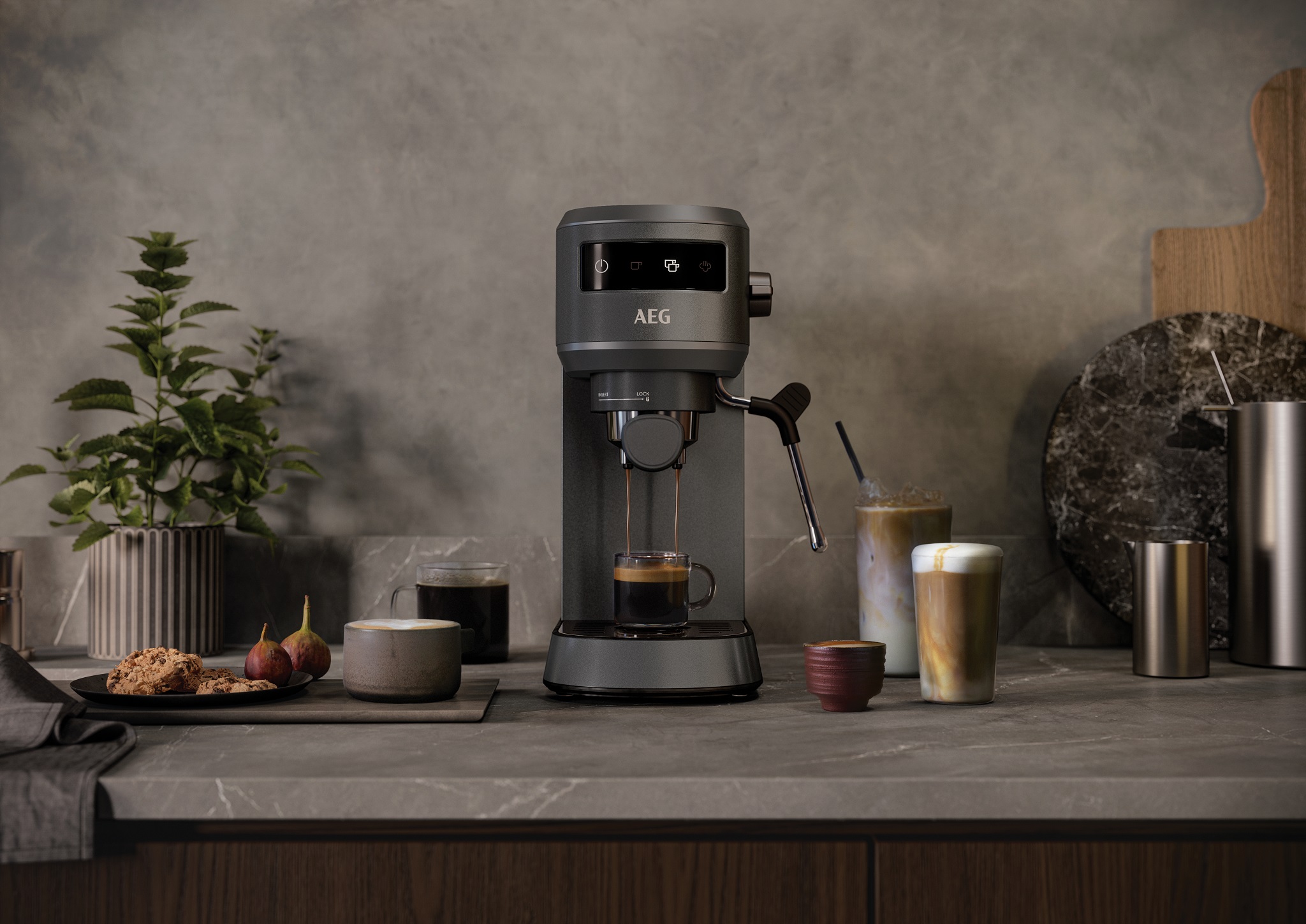 AEG EC6-1-6BST Gourmet 6 Espresso portafilter coffee maker