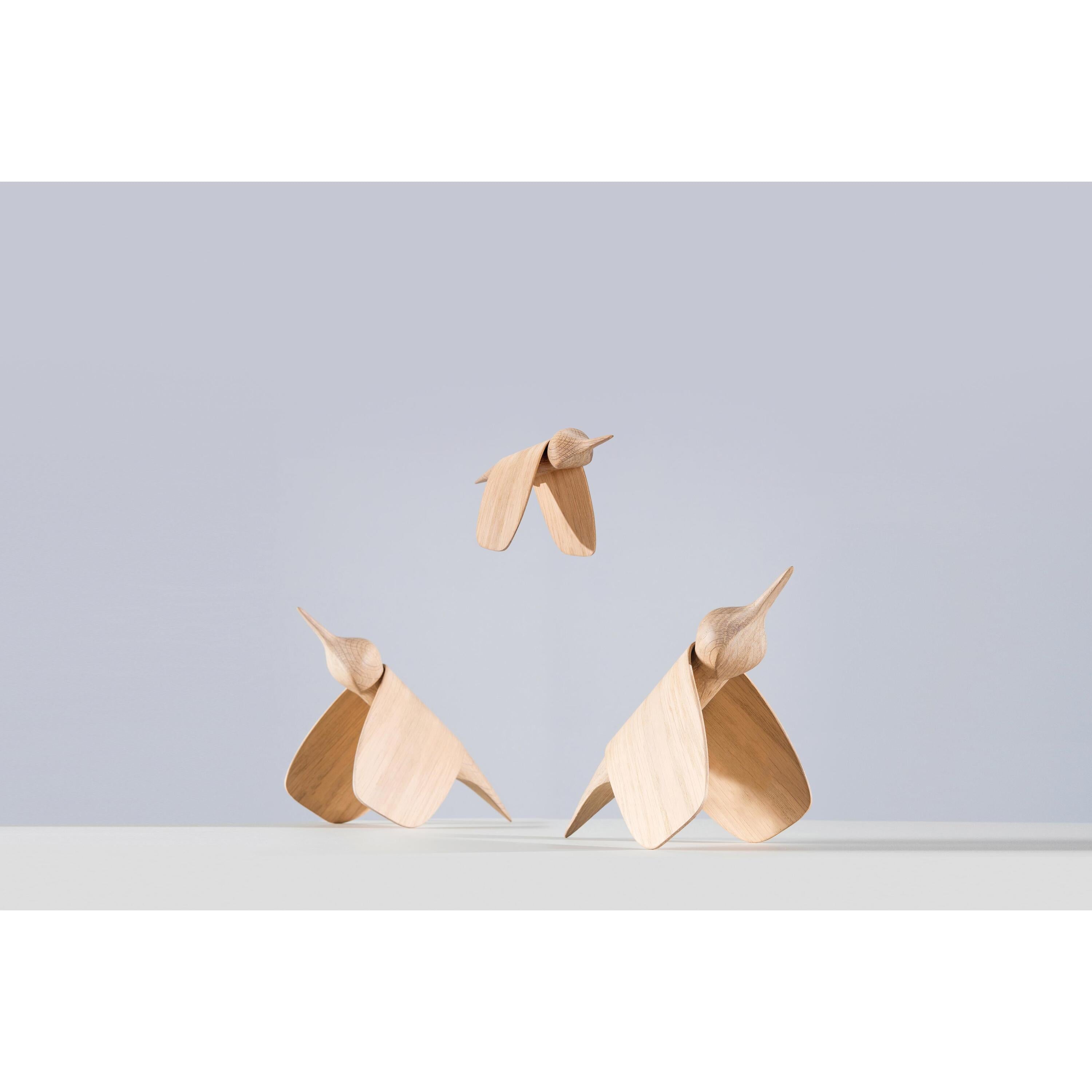 Tica decoratie vogel eiken