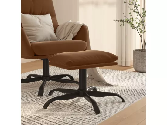 Repose-pied Marron 60x60x36 cm Tissu microfibre