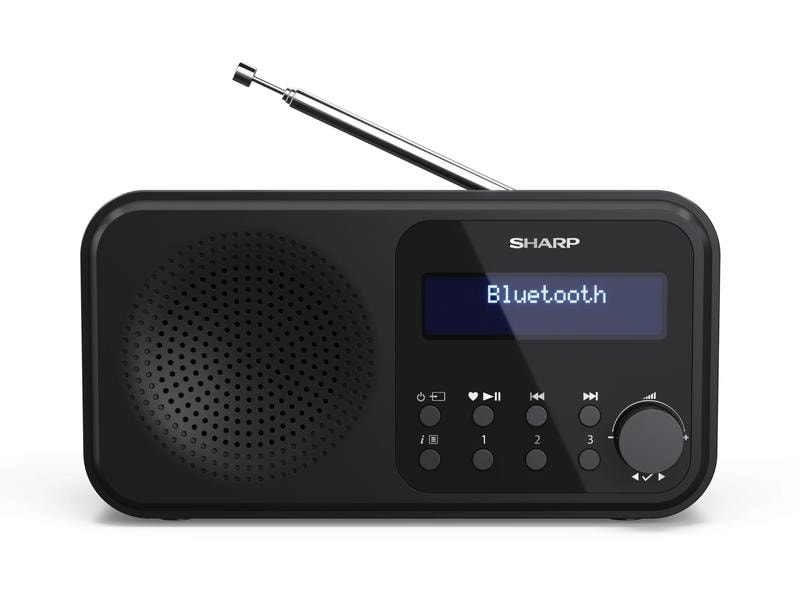 Sharp DAB  Radio DR-P420 – Schwarz Tragbares Digitalradio mit Bluetooth