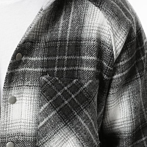 Surchemise Carreaux Gris Blanc