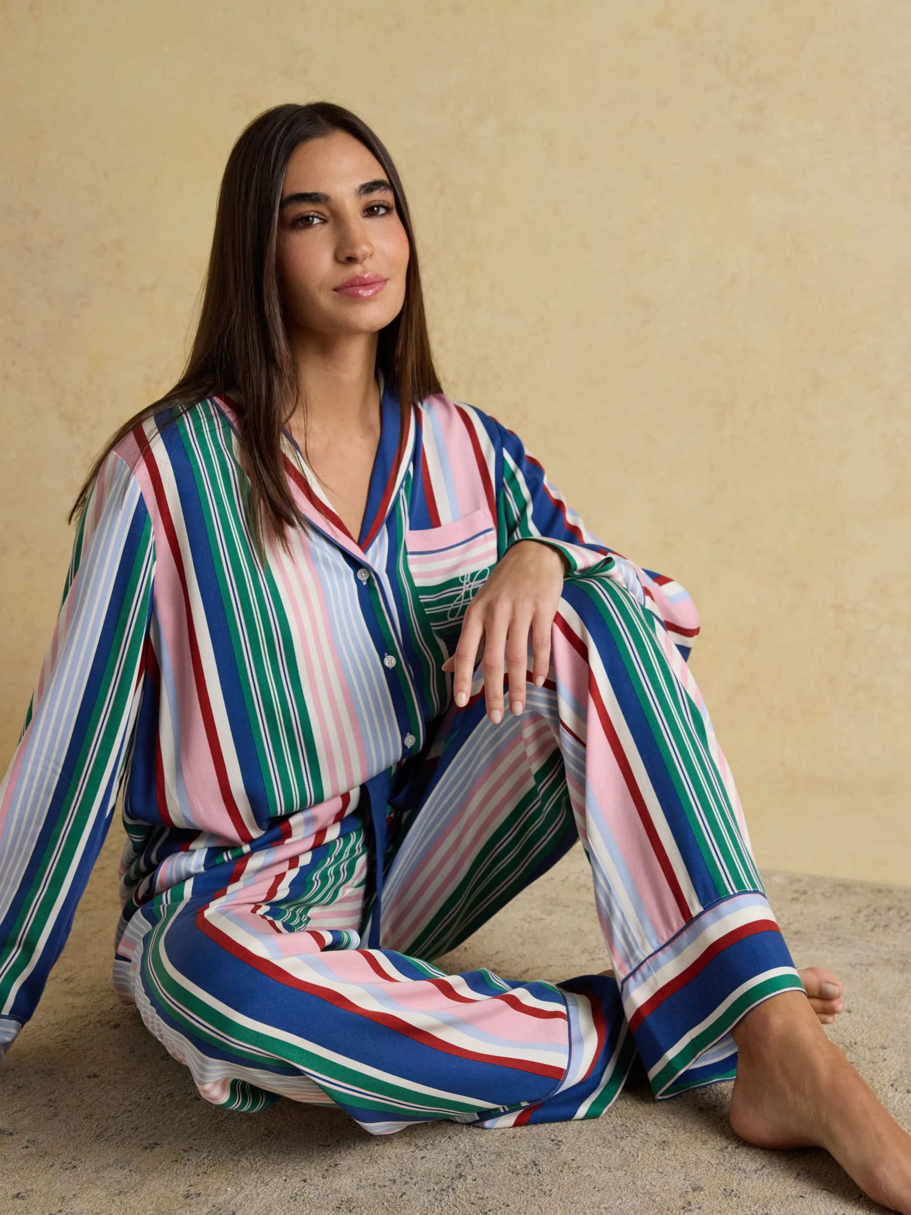 Meerdere strepen - Joules Alma Woven Pyjama Set