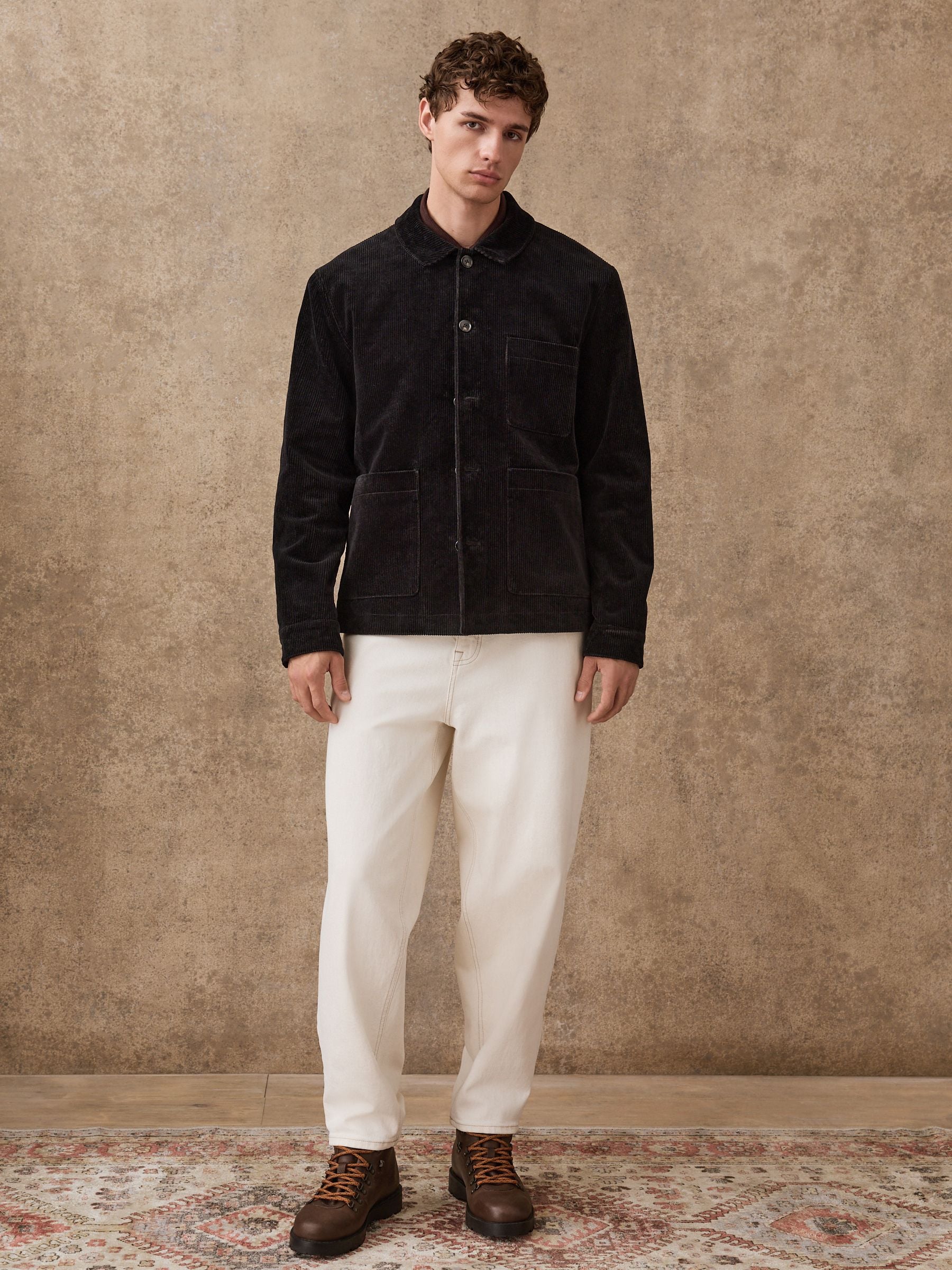 Zwart - Slim Rijk Corduroy Jack