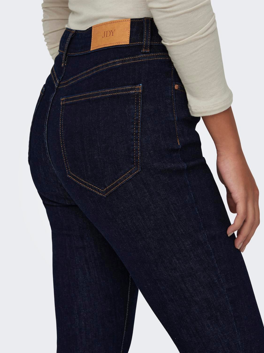 JDYAYA Hohe Taille Skinny Fit Jeans Dark Blue Denim