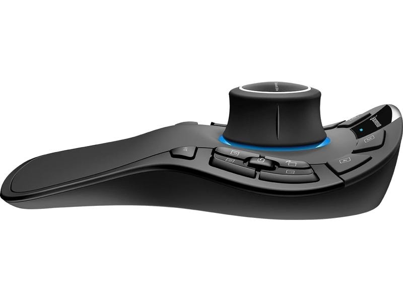 3Dconnexion SpaceMouse Pro Wireless Ergonomische 3D-Maus mit 6 Freiheitsgraden und kabelloser Bluetooth-Verbindung