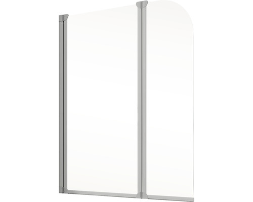 2-delige badwand SCHULTE Komfort 115 x 140 cm helder glasprofiel kleur aluminium D1653 01 50 140