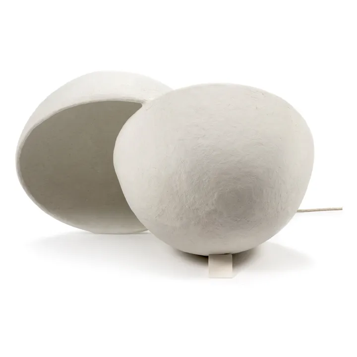 Serax Lampe Earth ronde en papier maché | Blanc