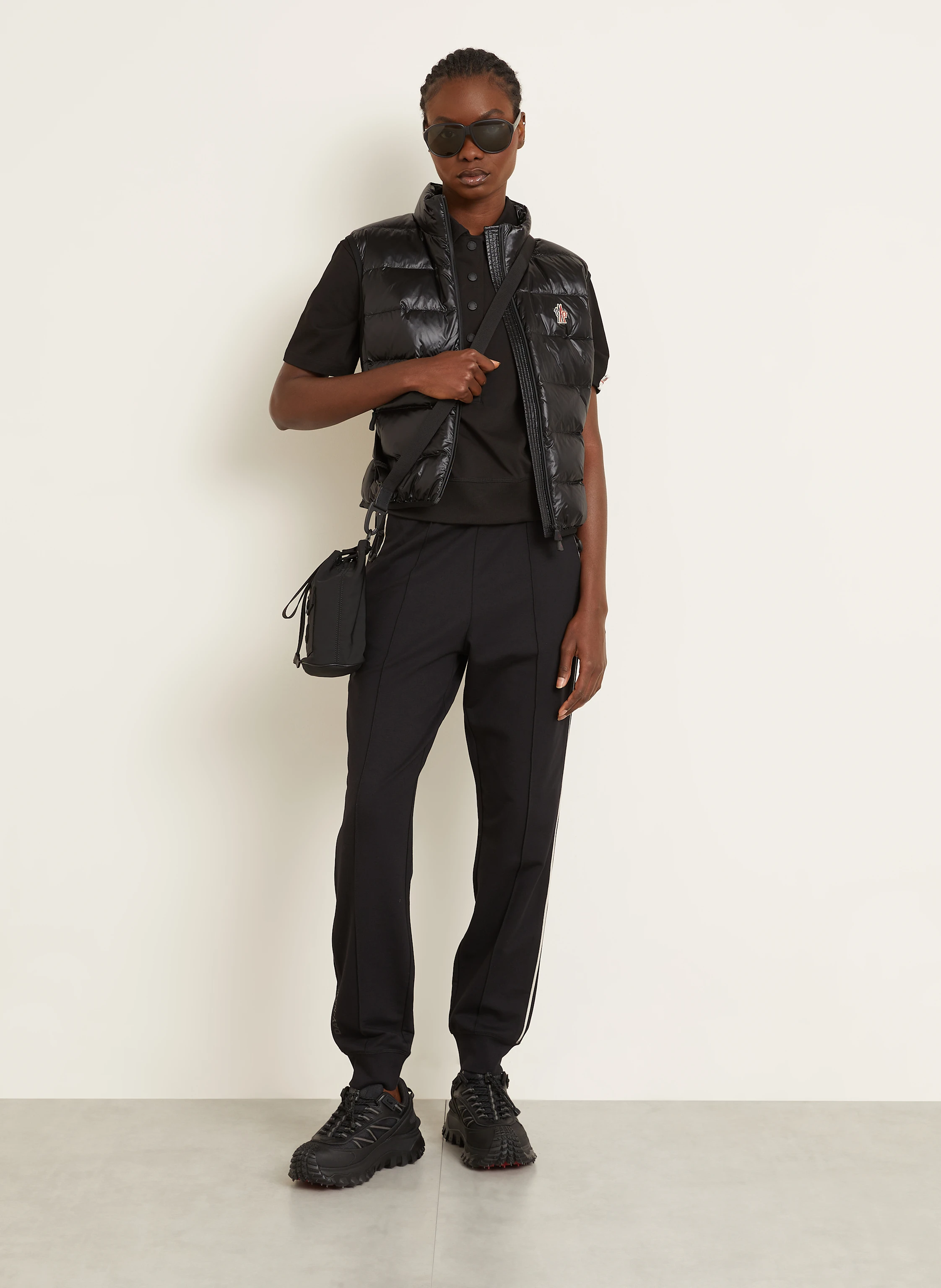 MONCLER GRENOBLE Daunenweste im Materialmix