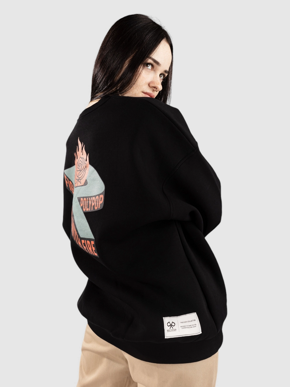 Polypop Big P Sweater black