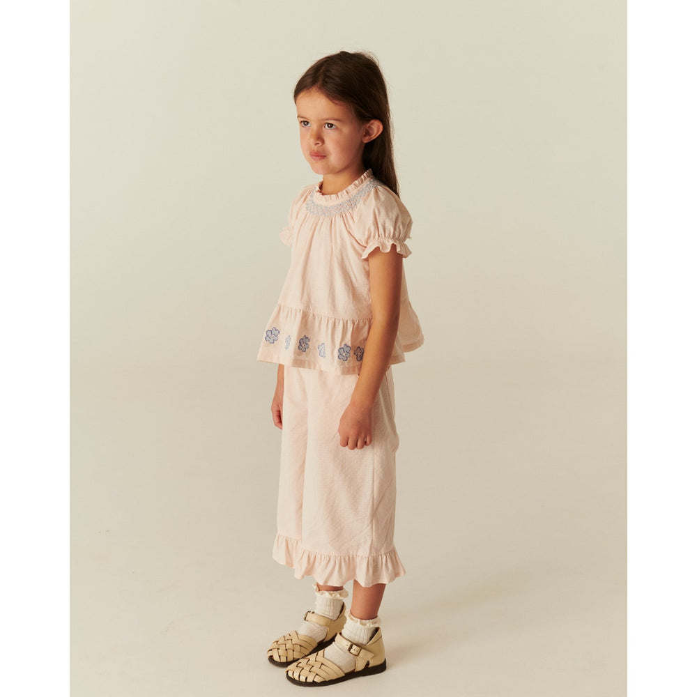 Køb COPENHAGEN COLORS Dusty Rose Comb. Bluse W. Smock W. Emb.