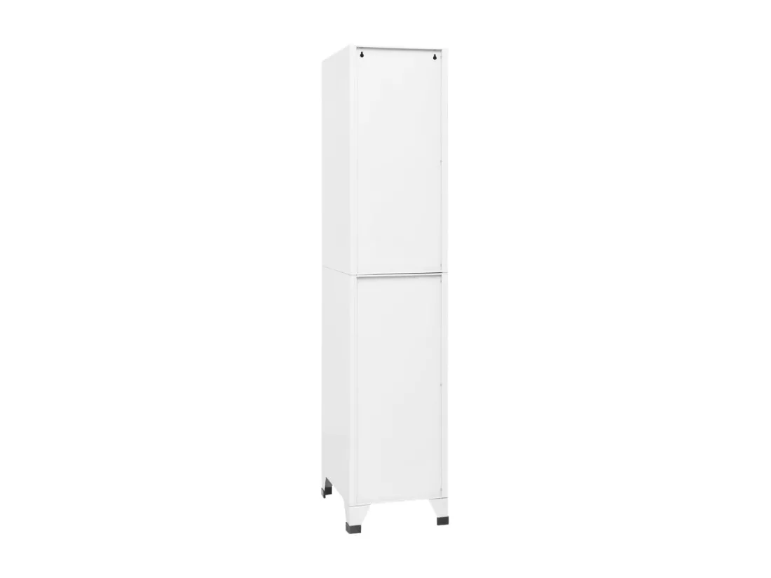 Armoire à casiers Blanc 38x45x180 cm Acier