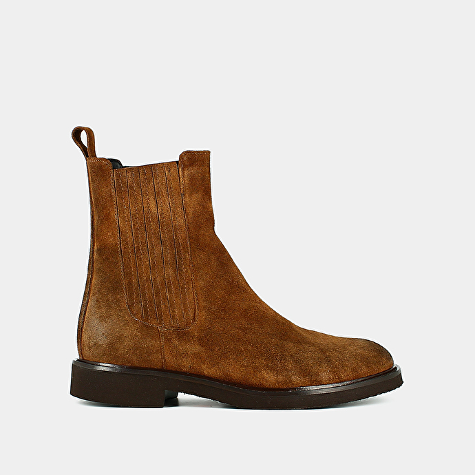 Chelsea boots  en croute marron