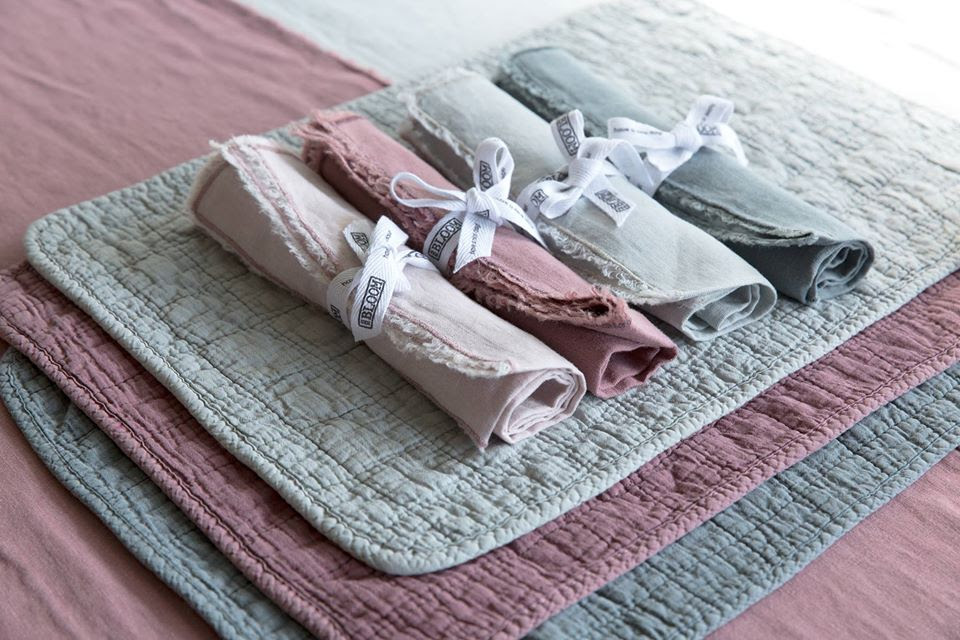Placemat Quilted olive grey
