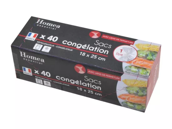 Lot de 40 Sacs de Congélation 