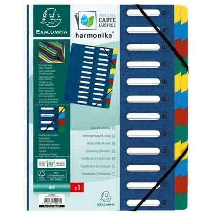 Exacompta 55242E Harmonika Ordnungsmappe, blau