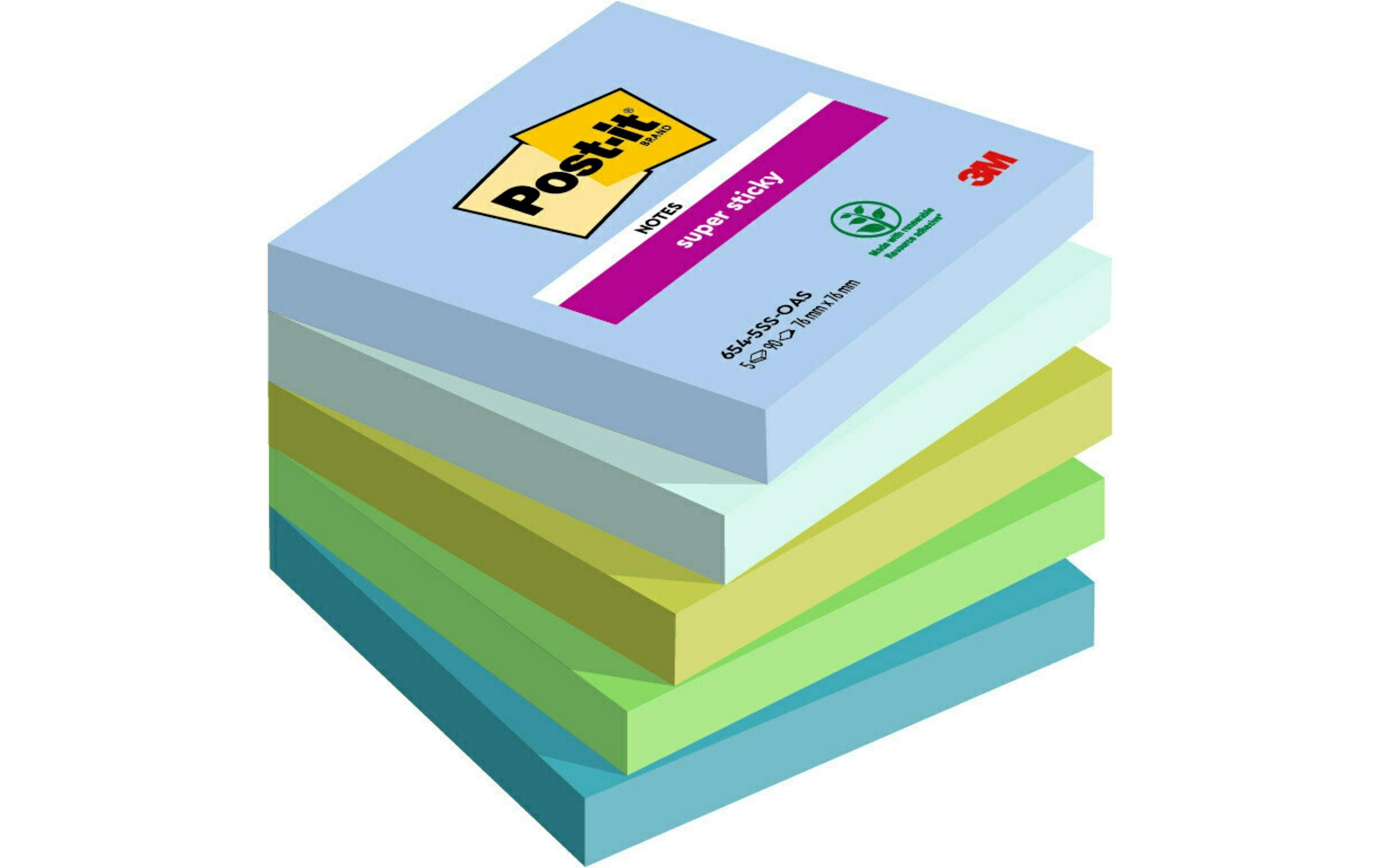 Notizzettel Super Sticky Oasis Collection 76 x 76 mmSuper Sticky Notes