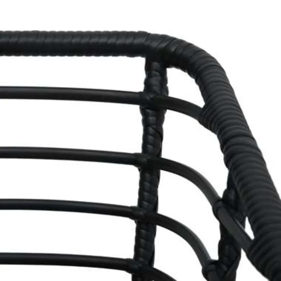 vidaXL - Bistroset - Zwart - Poly rattan