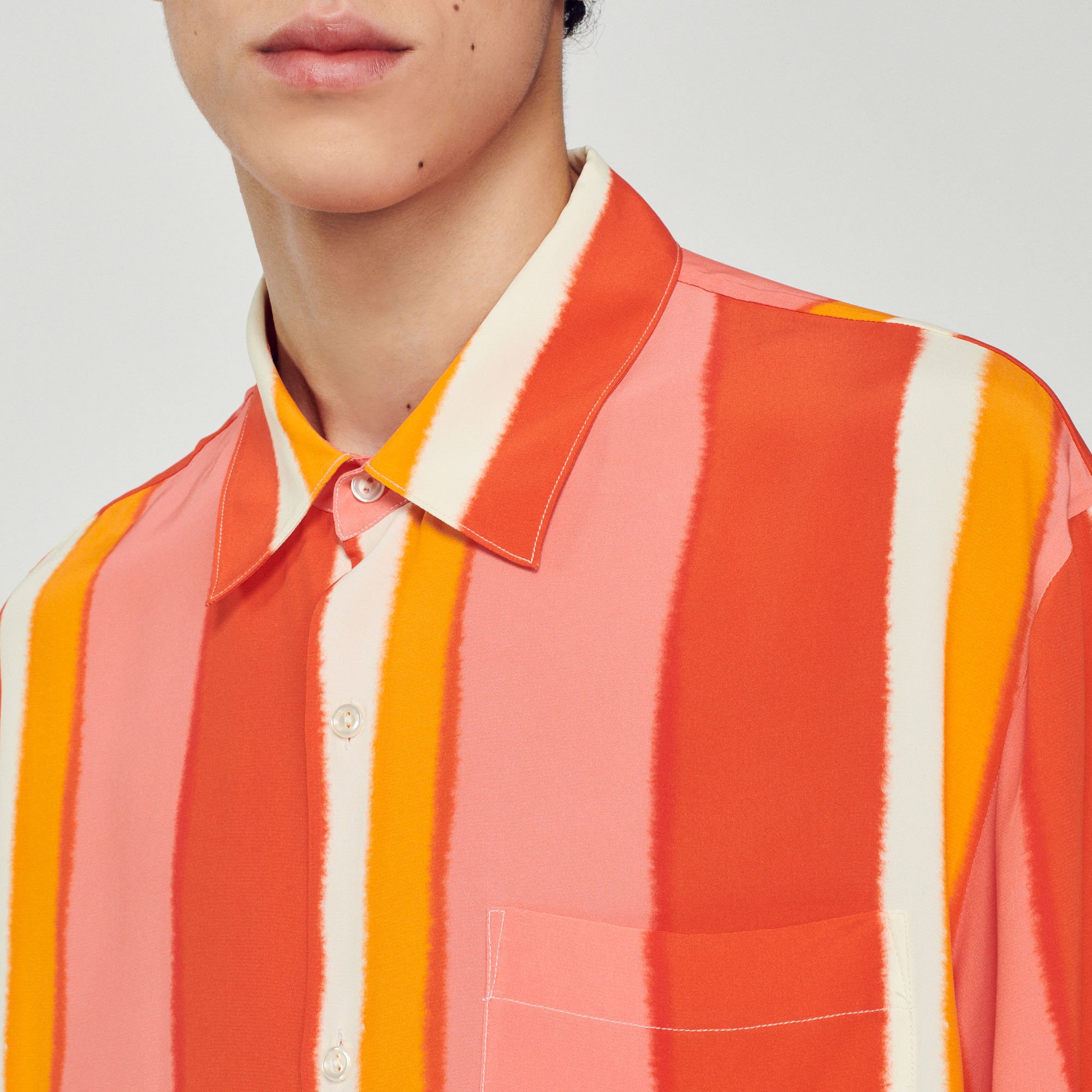 Chemise fluide rayee manches courtes