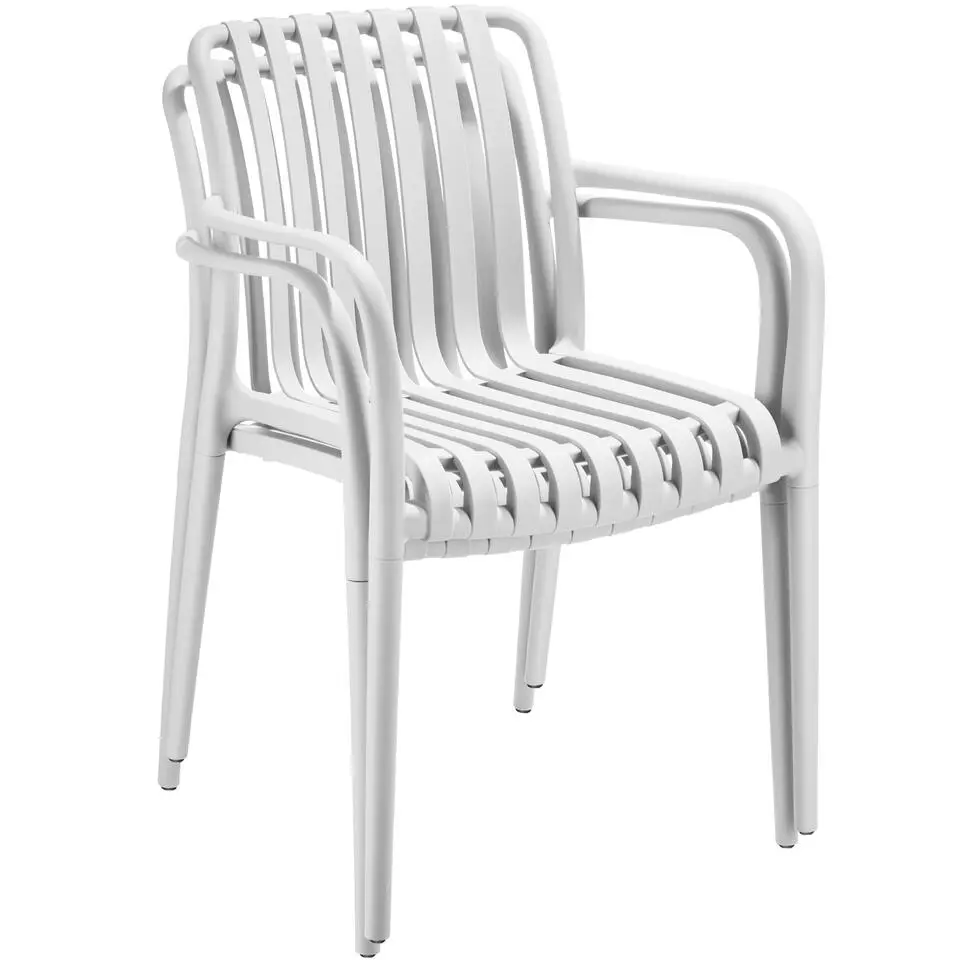tectake Tuinstoelen Alcudia, weerbestendig, stapelbaar, Crème