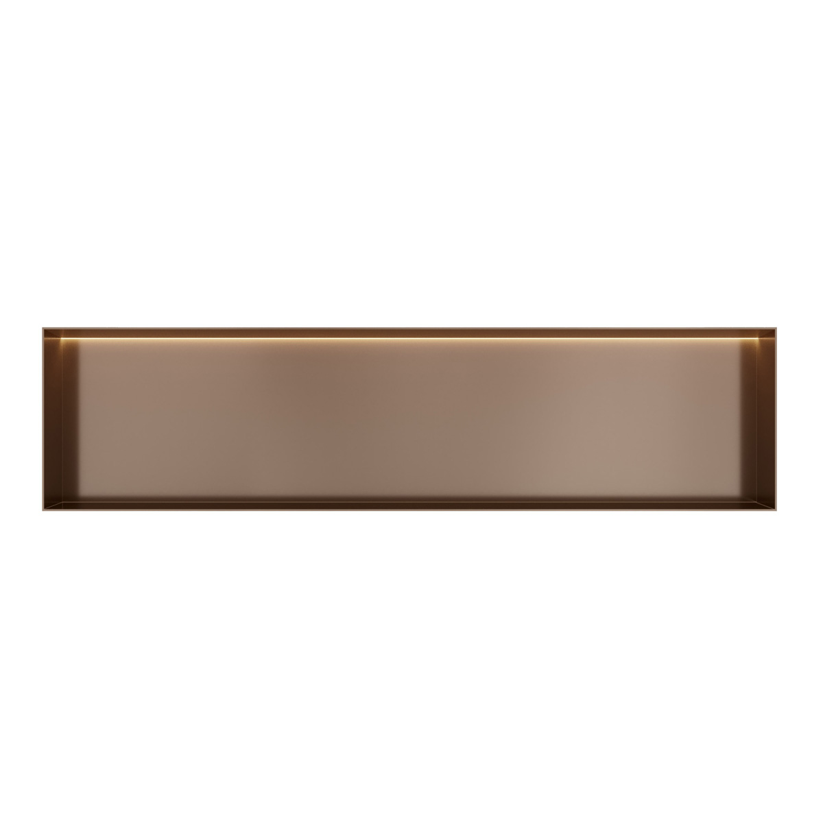 Hotbath &More frameless inbouwnis met verlichting 30x120x10cm tuscan bronze