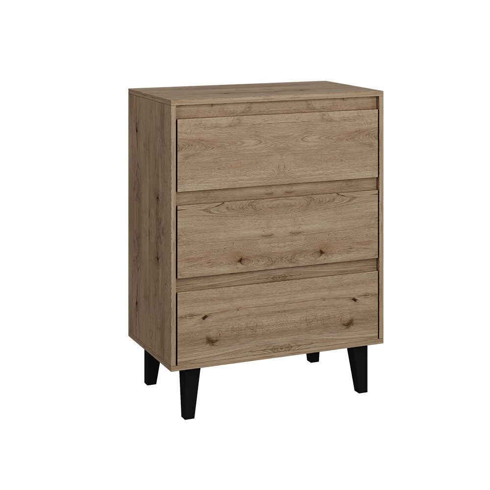 Vicco Sideboard Bahia Eiche 70 x 92 cm mit 3 Schubladen