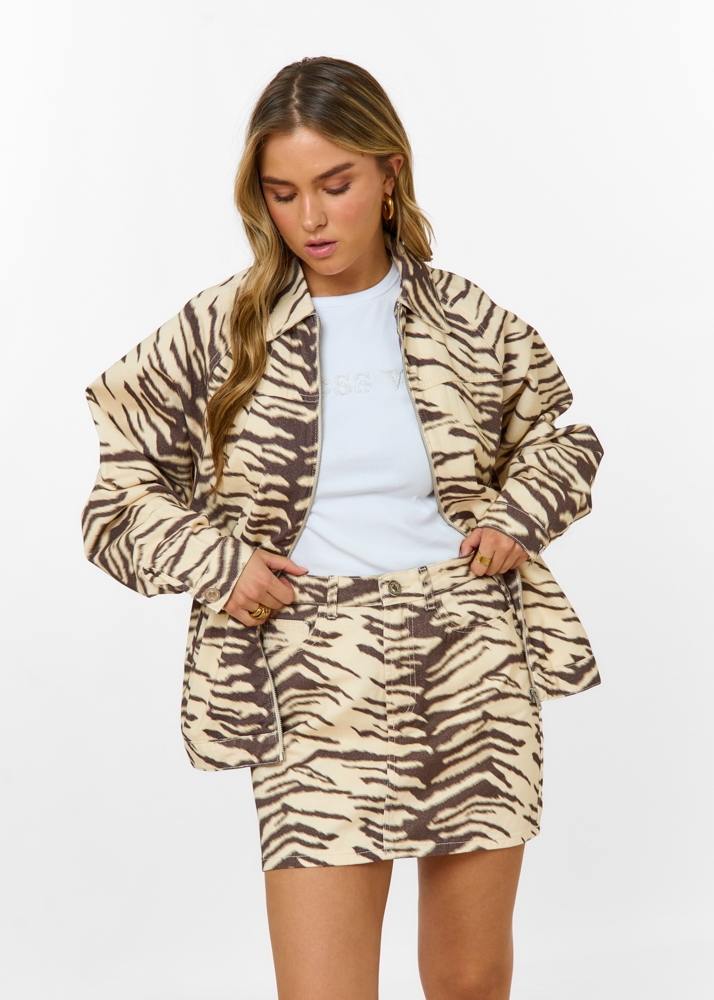 Zebra denim rokje zebra