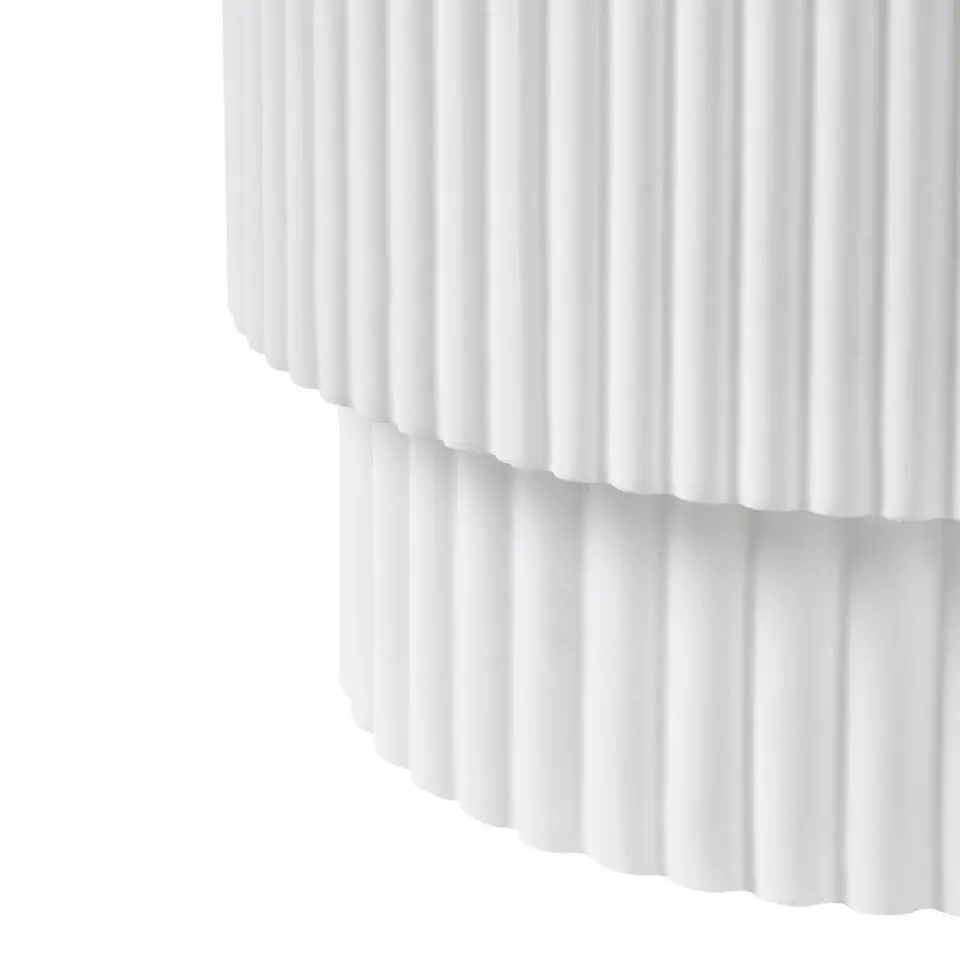 BICCARI - Bijzettafel - Wit - Lichtbeton