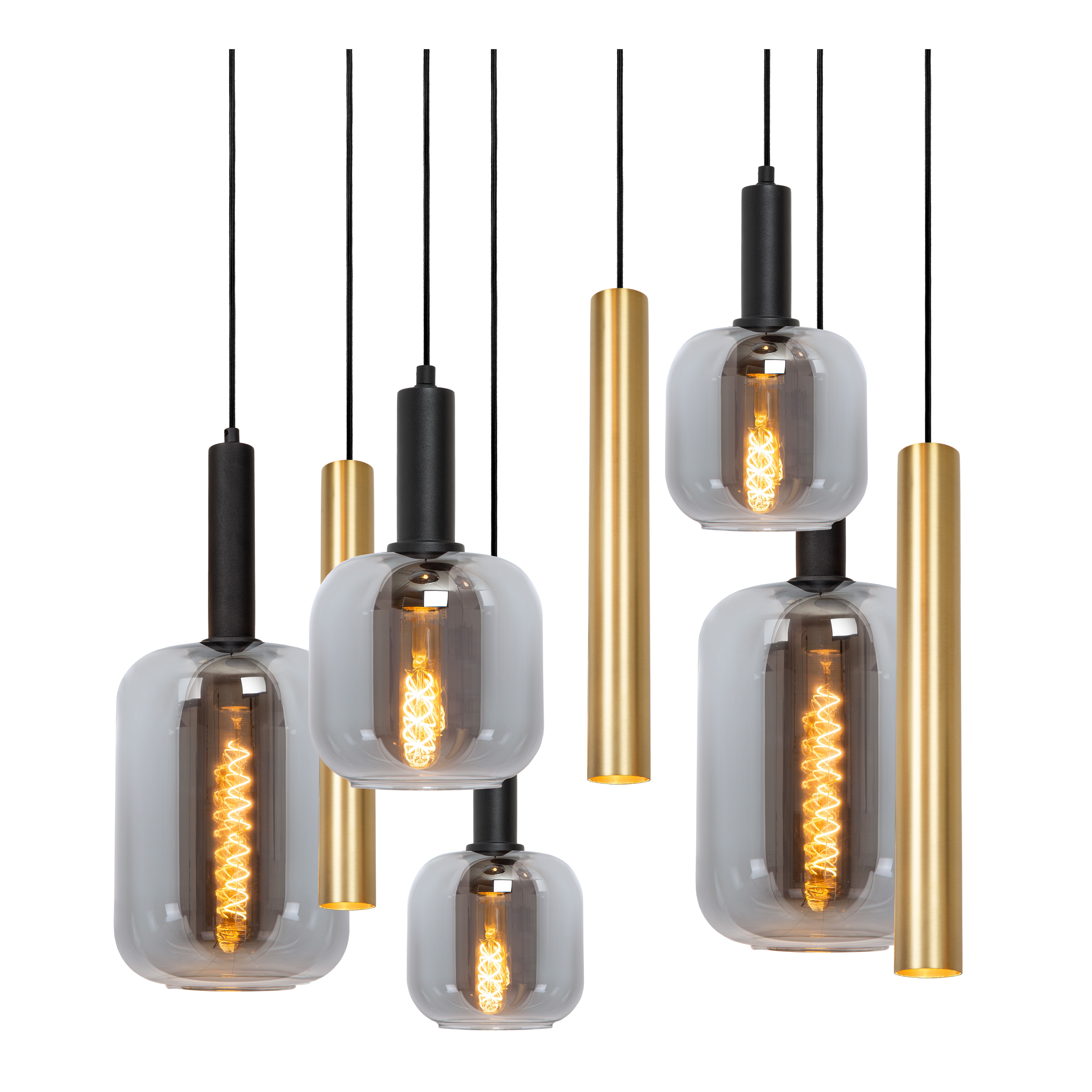 Hanglamp 9-lichts Joanet B130 x D35 cm