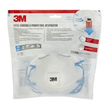 3M fijn stof masker cupvorm met uitademventiel 8822C3 3 stuks
